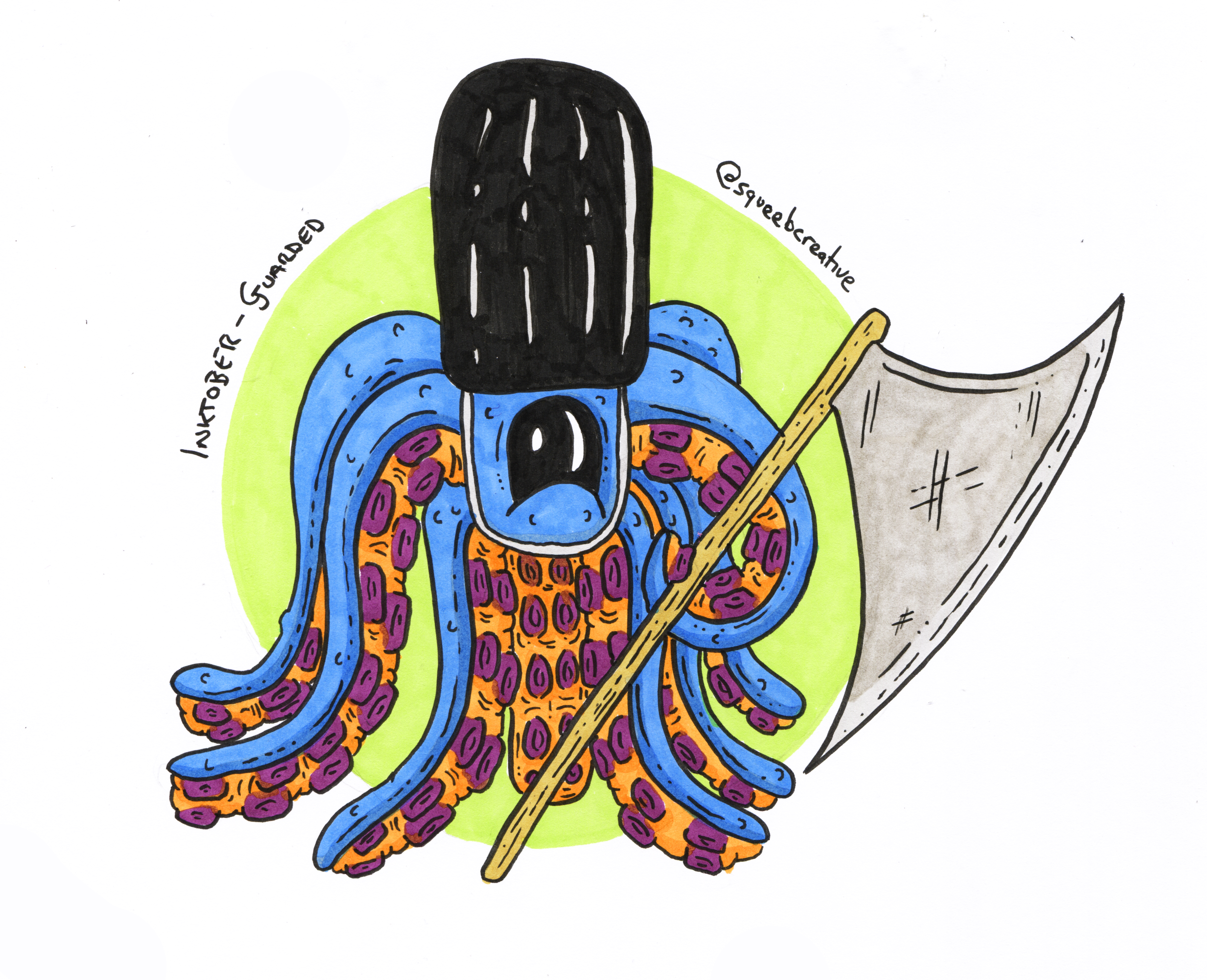 Inktober - 12 Guarded