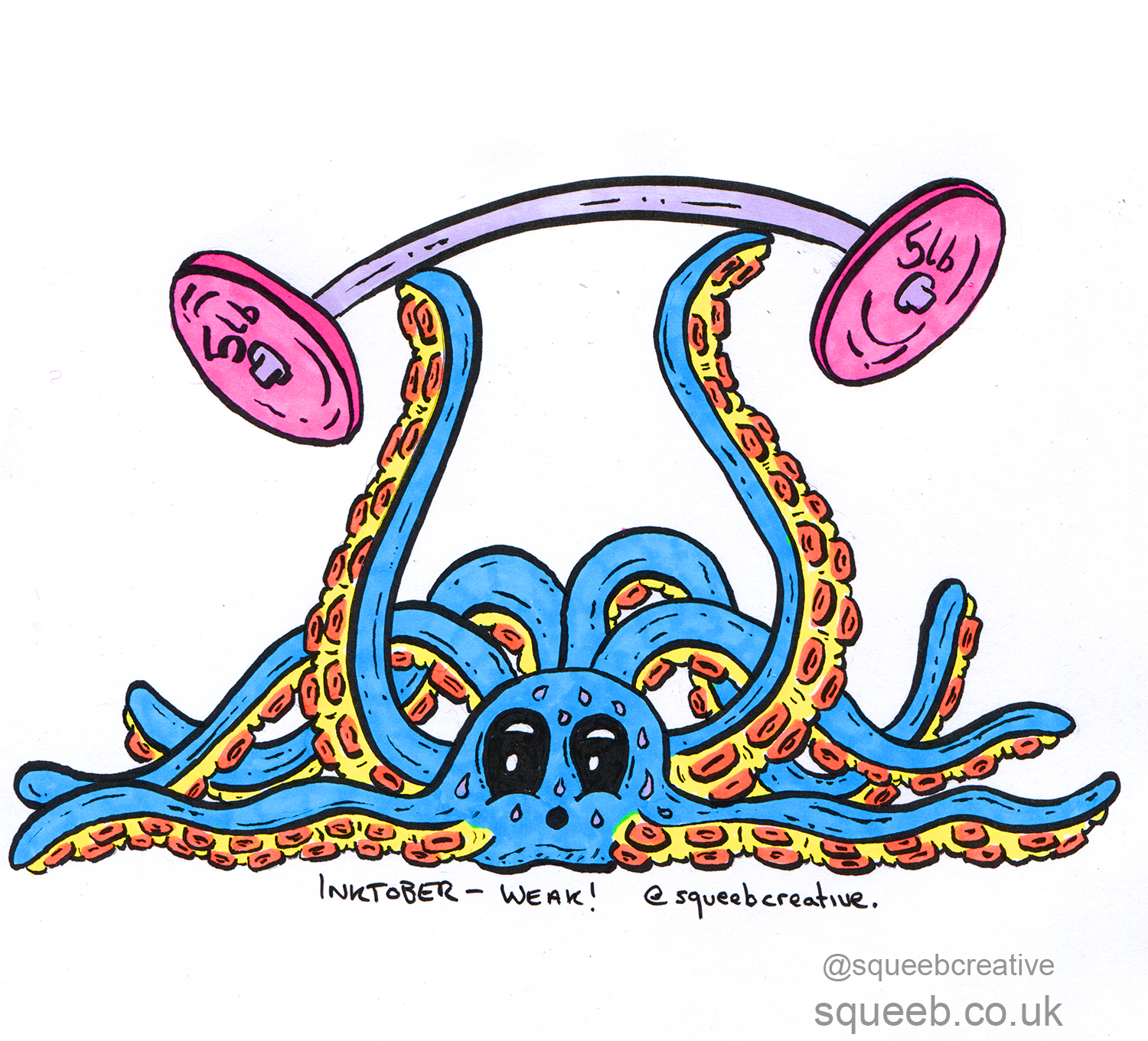 Inktober - Weak Octopus Squeeb Creative