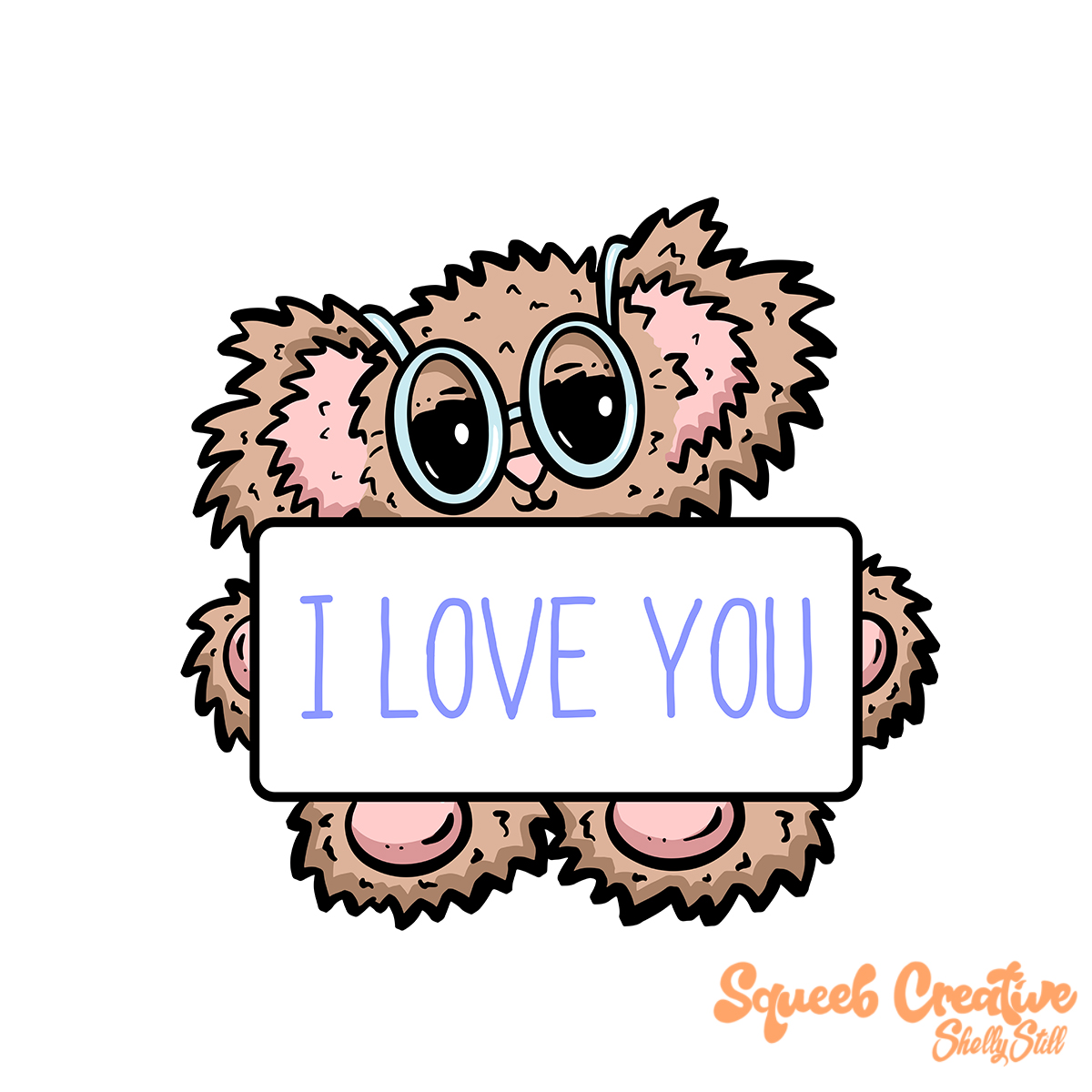 Bear Banner 1 I Love You Cartoon Teddy Squeeb Creative