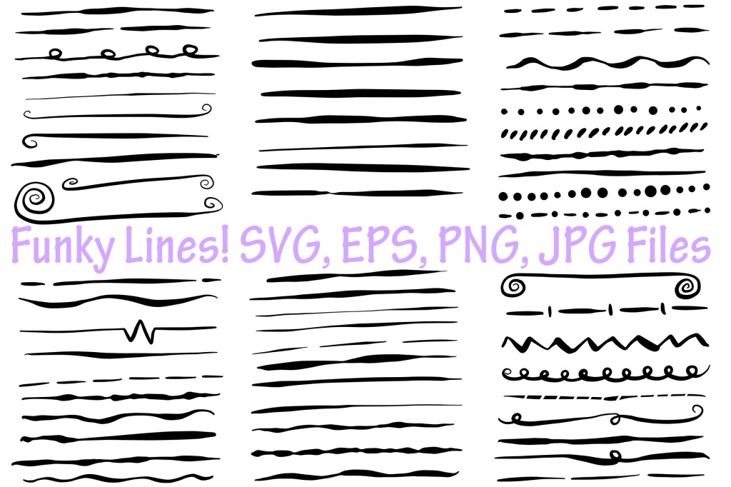 Funky Lines Instant Download Collection Graphics by Squeeb Creative