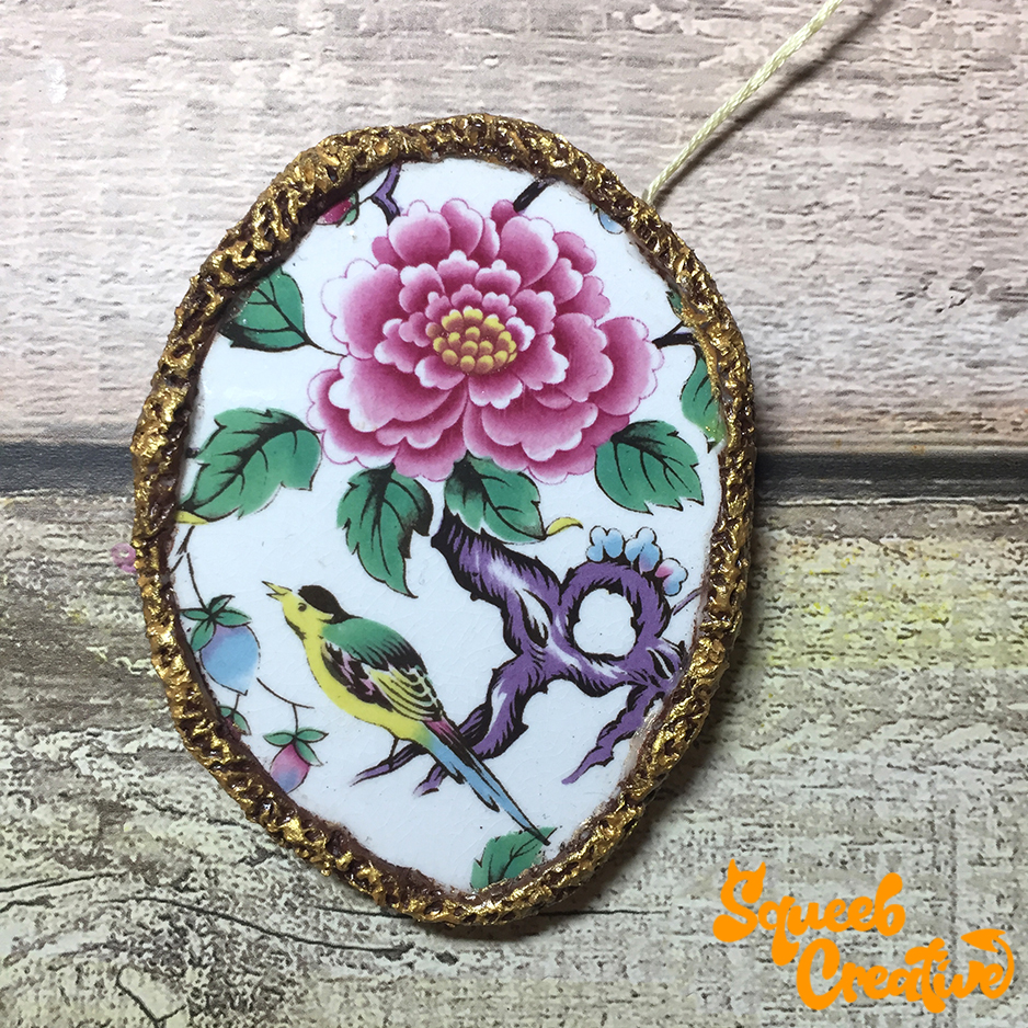 Broken China Porcelain Ceramic Pendant Necklace Jewellery Squeeb Creative