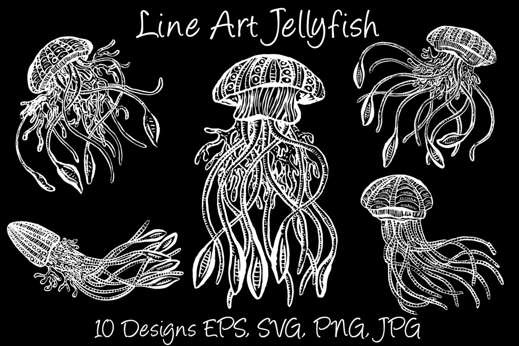 Deep Sea Jellyfish Cartoon Illustration Squeeb Creative
