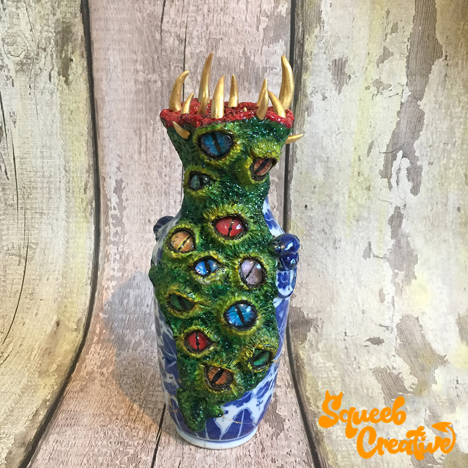 Monster Porcelain Kintsugi Cosclay Polymer Sculpt Sculpture Squeeb Creative 