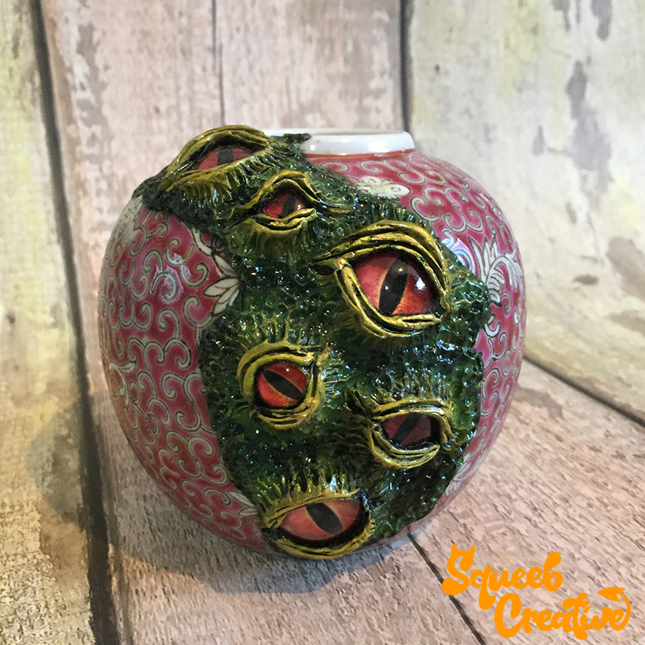 Monster Porcelain Kintsugi Cosclay Polymer Sculpt Sculpture Squeeb Creative 