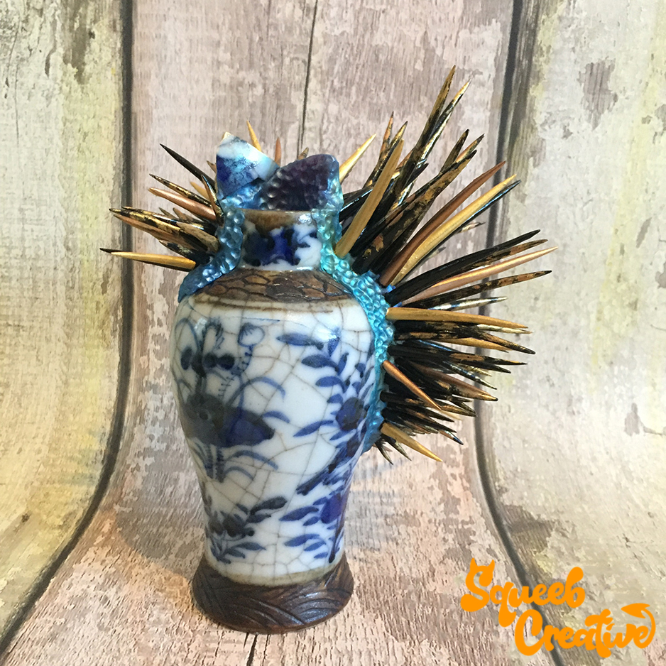 Urchin Shipwreck Porcelain Cosclay Polymer Sculpt Sculpture Squeeb Creative 