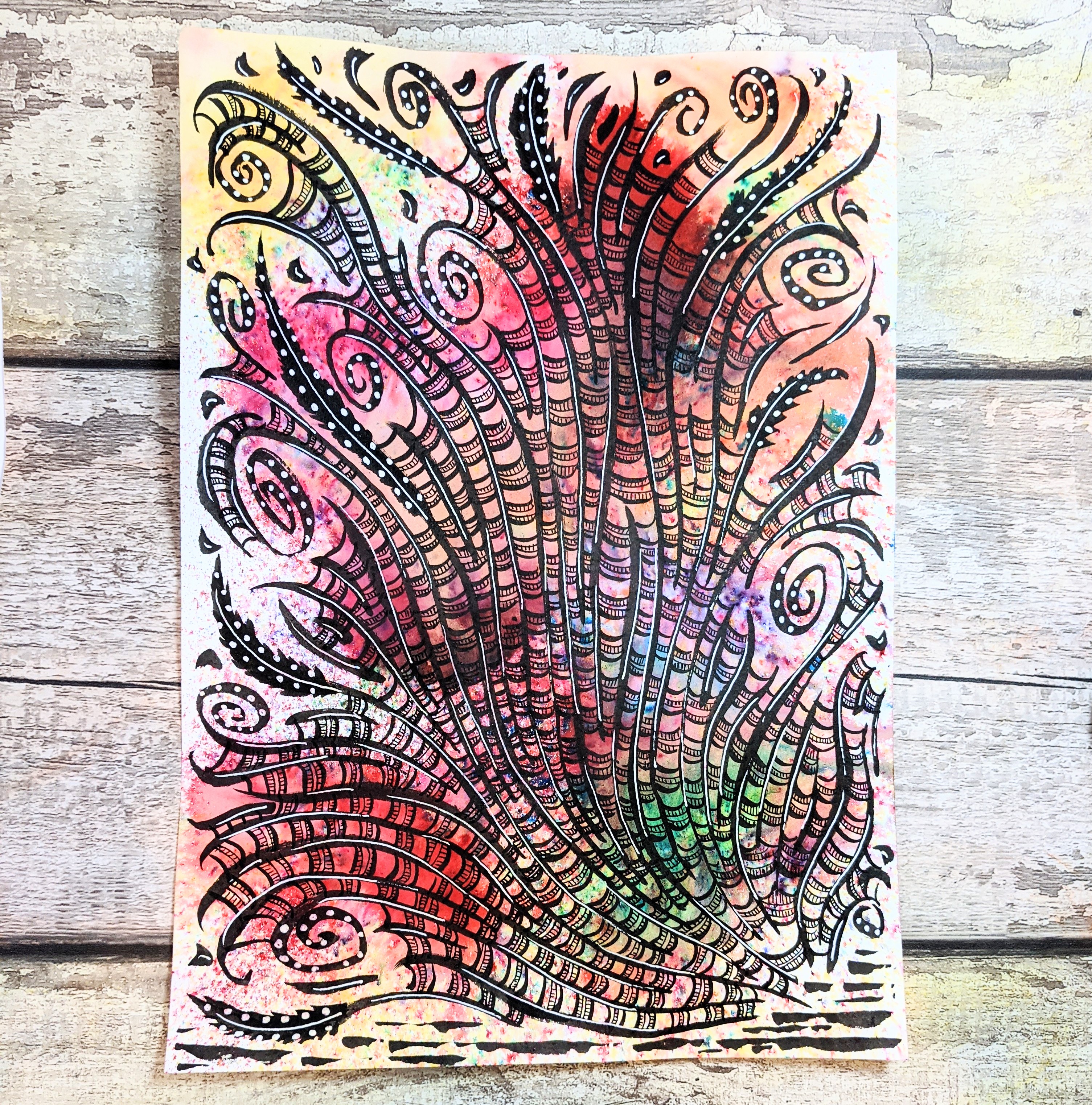 Watercolour and ink on watercolour paper  by Squeeb creative