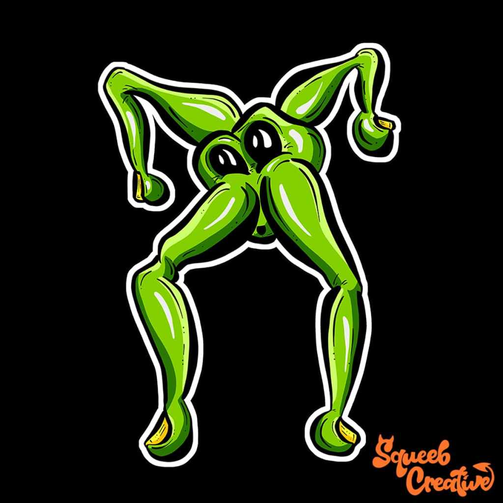 Butt face leggy imaginary monster illustration squeeb Creative 