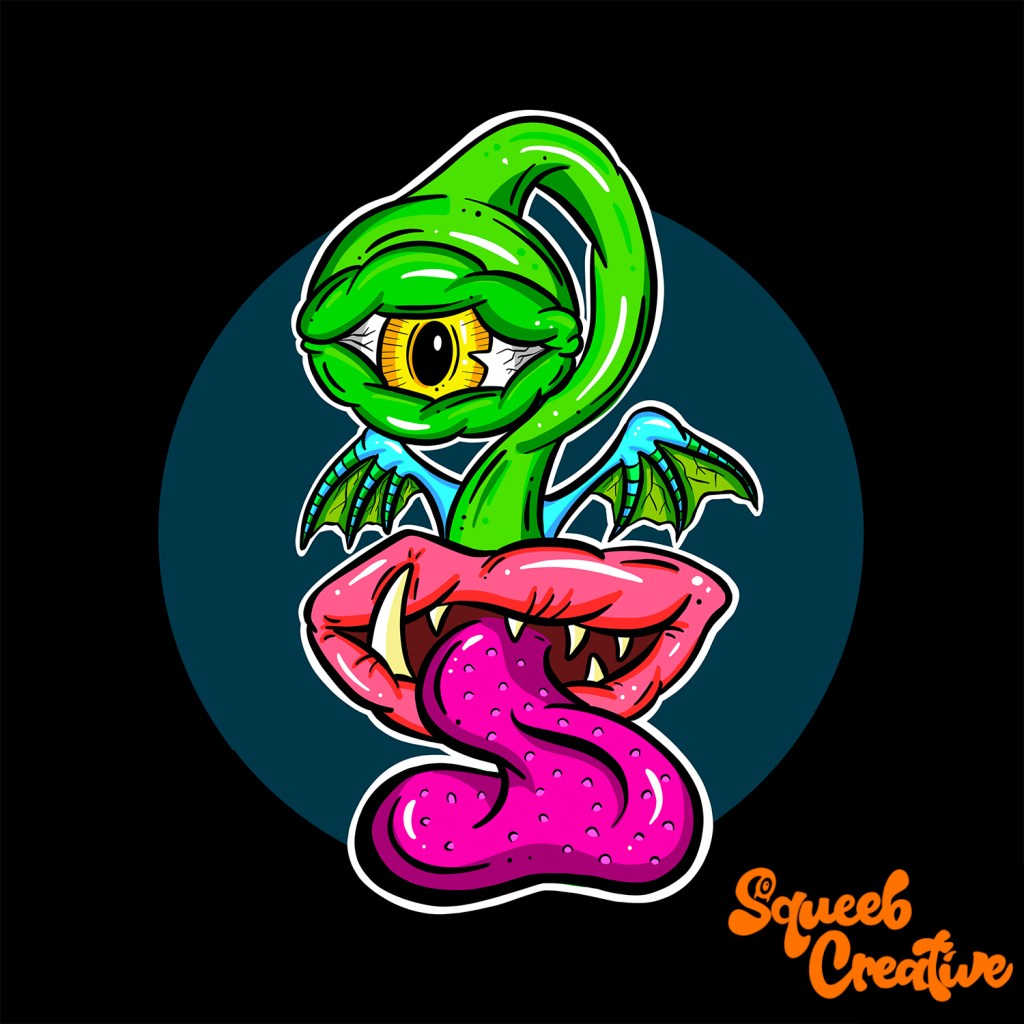 Mouth Tongue Eye Real Ghostbusters Cartoon Monster Squeeb Creative