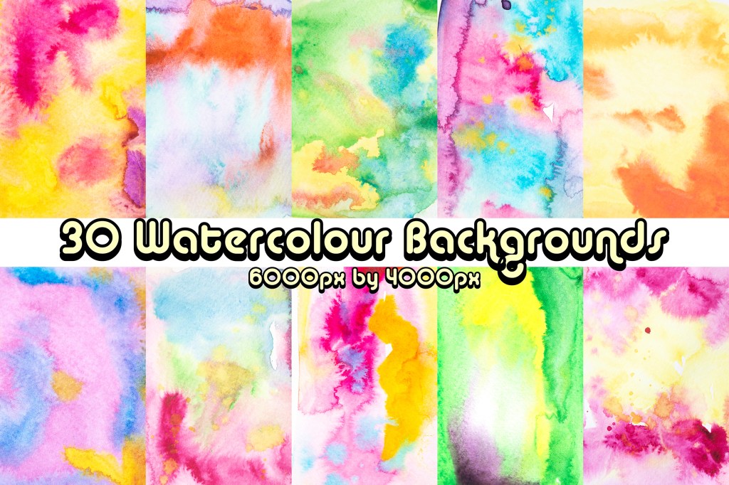 30 Watercolour Vibrant Paint Download Backgrounds Squeeb Creative