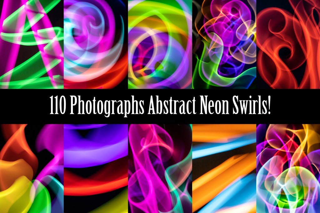 Abstract Neon Swirls Backgrounds Photography Download by Squeeb Creative