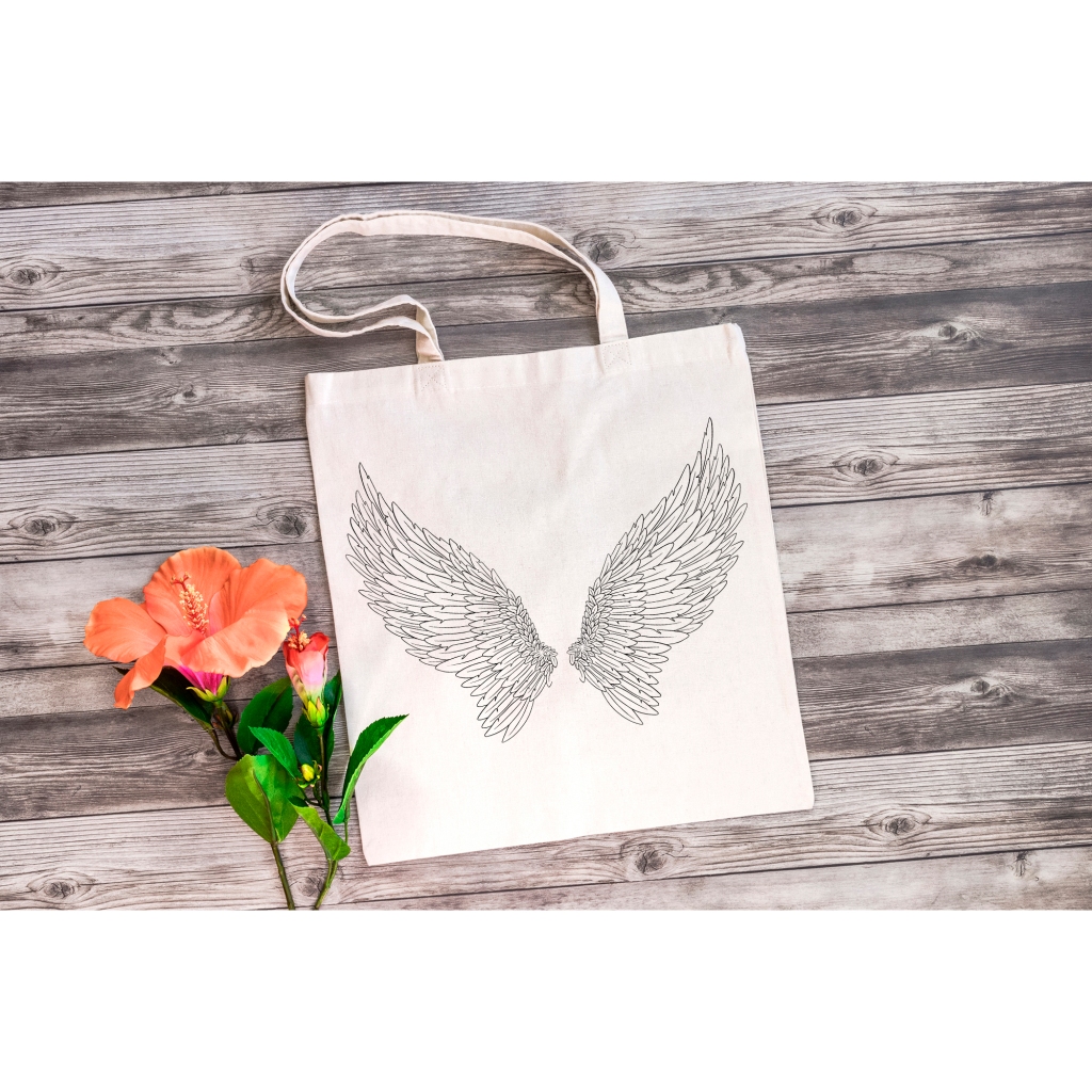 Festive Angel Wings Illustration Download Collection by Squeeb Creative