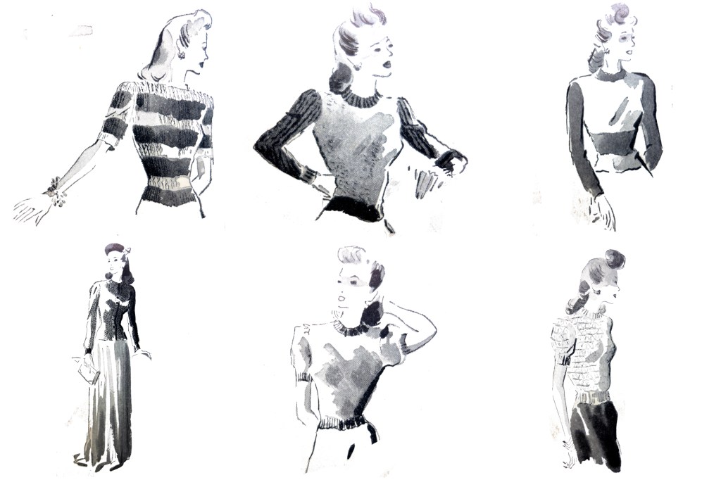 30 Vintage Retro Sewing Fashion Lady PNG Craft Collection by Squeeb Creative