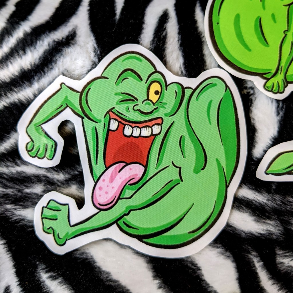 Slimer The Real Ghostbusters Cartoon Character Lowbrow Sticker Art on sale at Etsy by Squeeb Creative