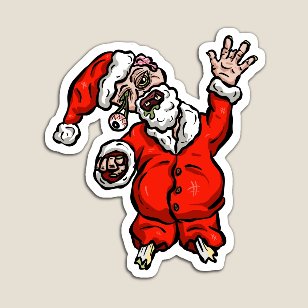 Zombie Father Christmas Undead Cartoon by Squeeb Creative sticker