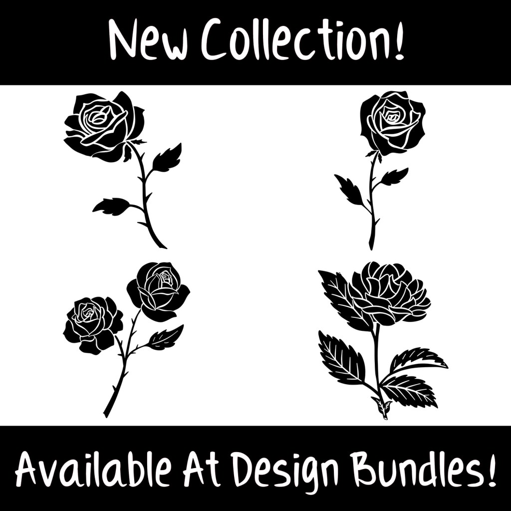 Black Roses Flash Tattoo Logo Illustration Collection by Squeeb Creative