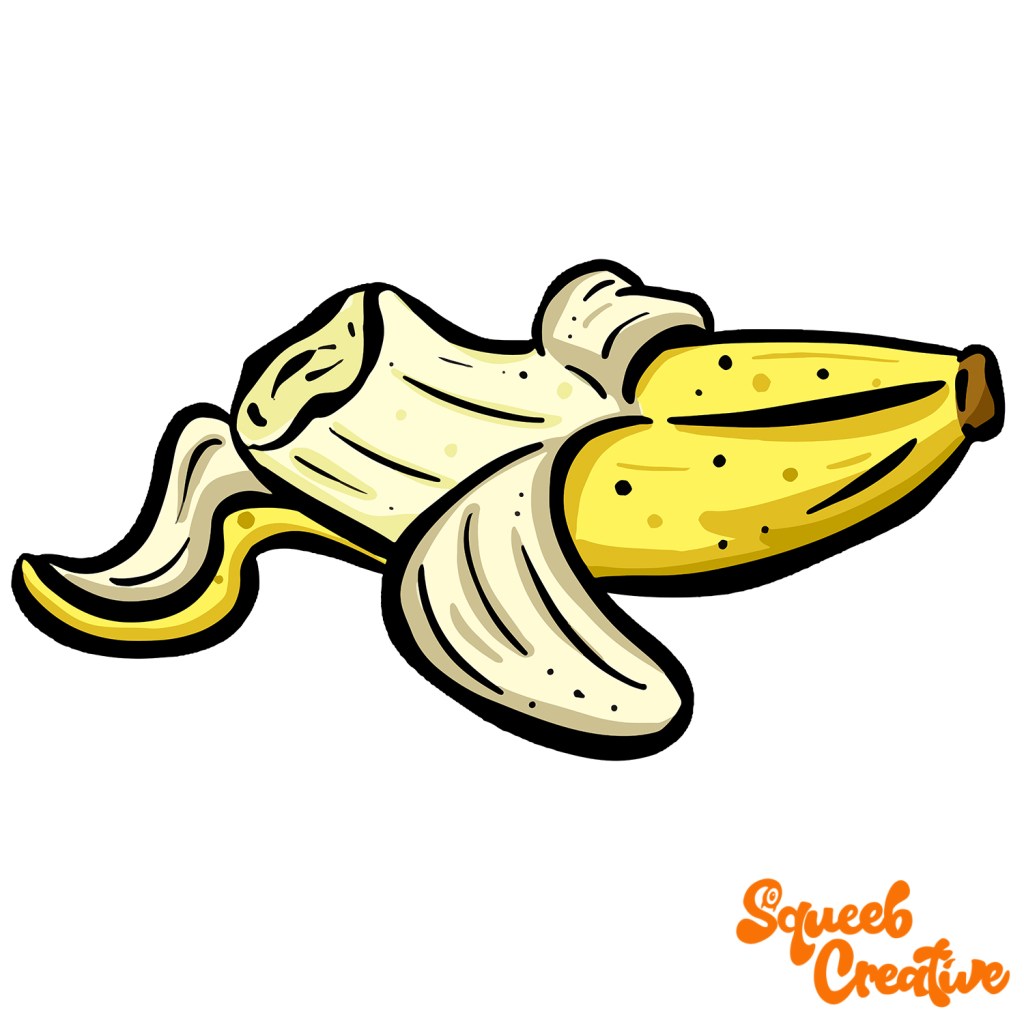 Cartoon Banana Skins Sticker Download Collection by Squeeb Creative