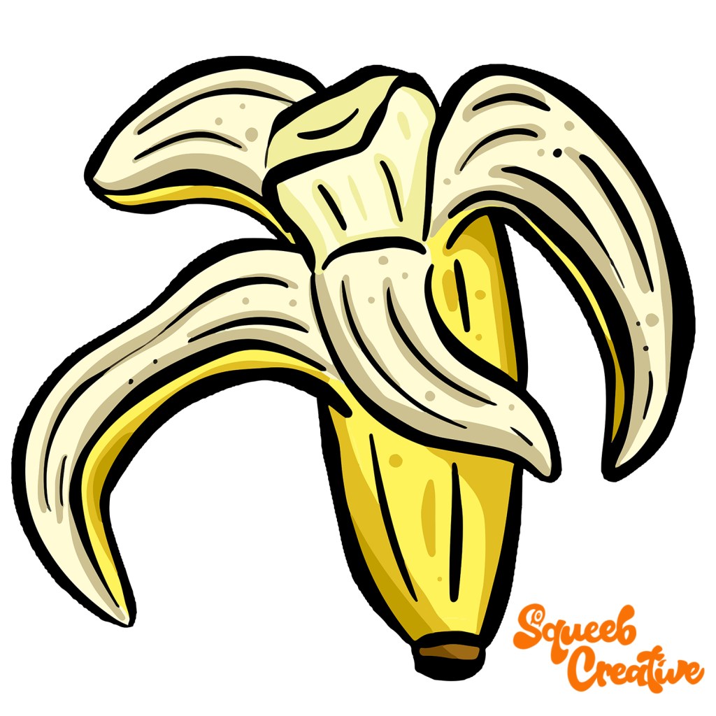 Cartoon Banana Skins Sticker Download Collection by Squeeb Creative