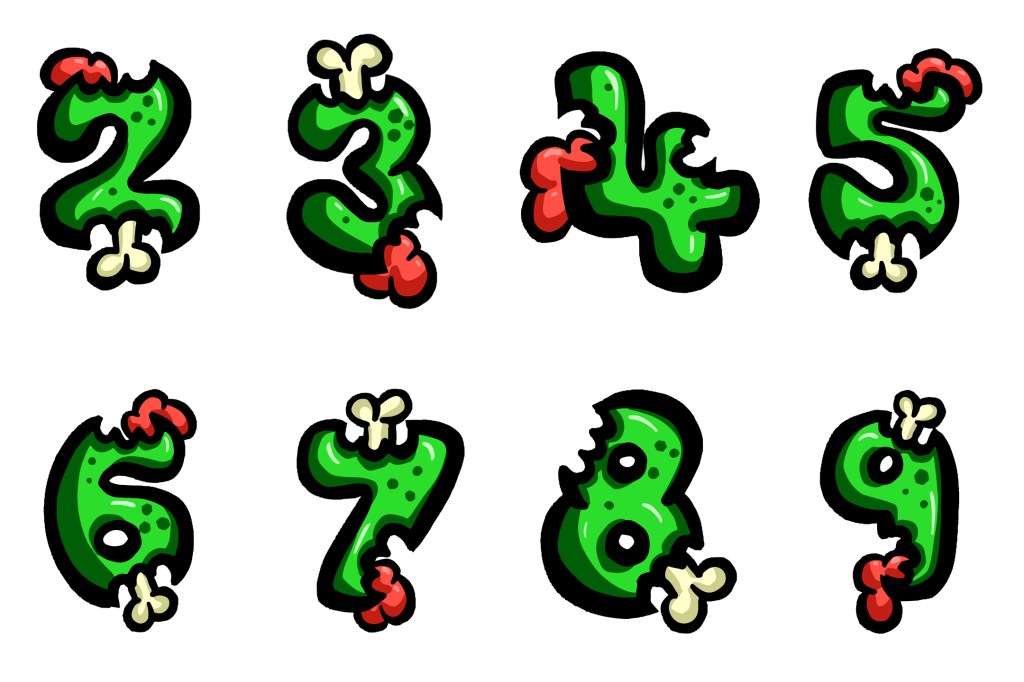 Zombie Alphabet Letters and Numbers ABC Collection Download by Squeeb Creative