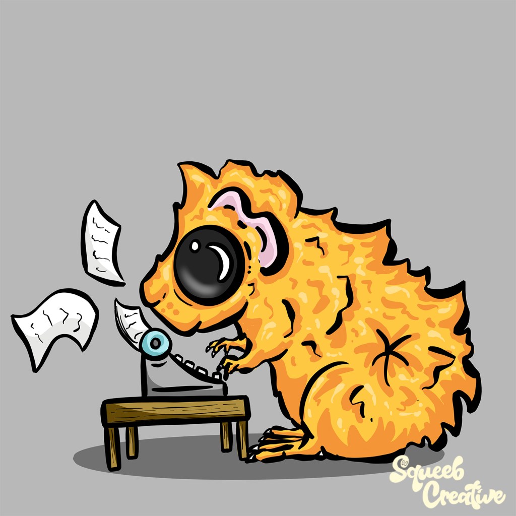Guinea Pig Memoirs - The Typewriter Cartoon by Squeeb Creative