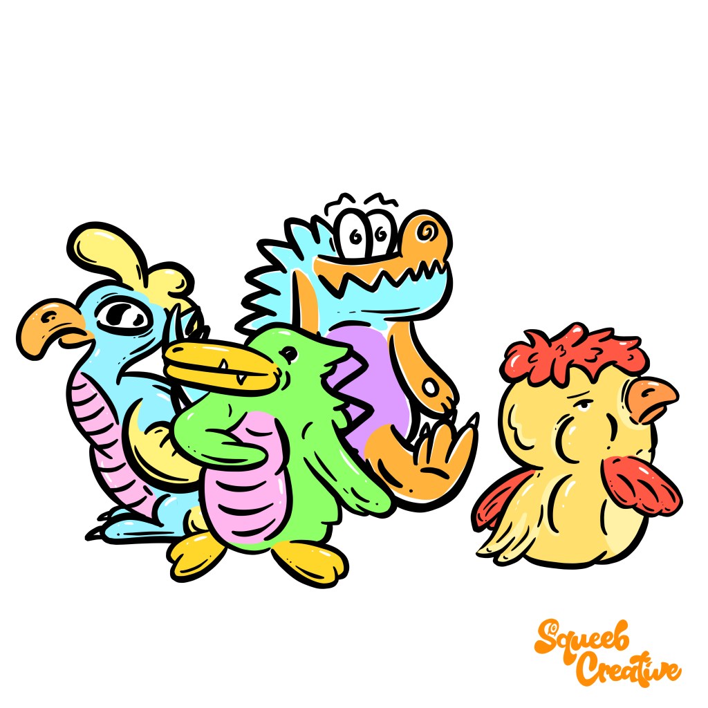 Daft cartoon characters