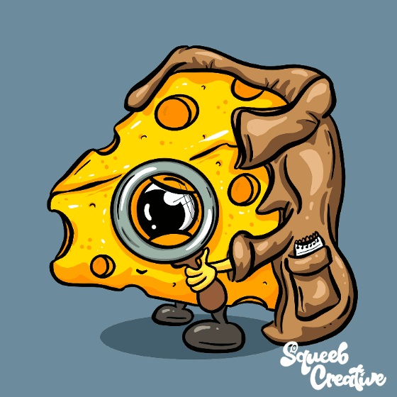 Cartoon Cheese Illustrations by Squeeb Creative