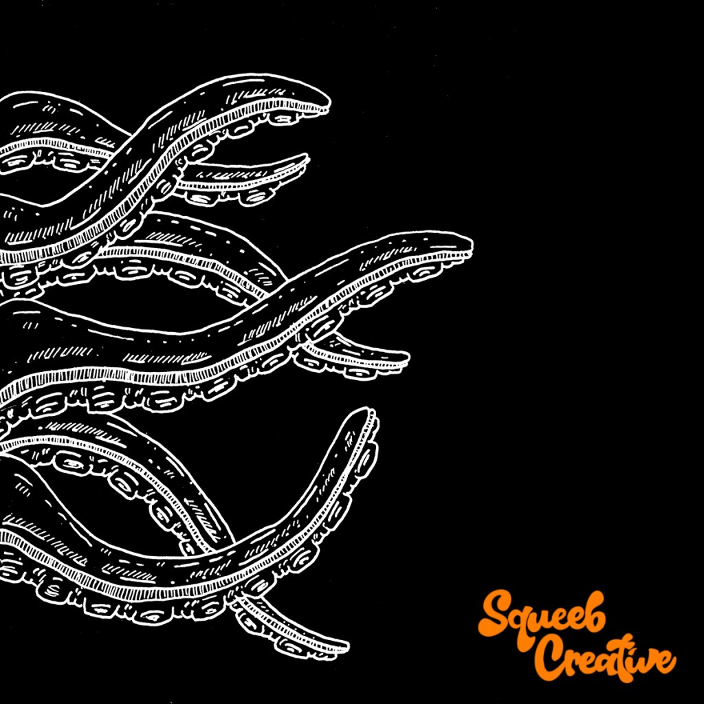 Tentacle Abstract 17 cthulu Cartoon Illustration Logo Squeeb Creative