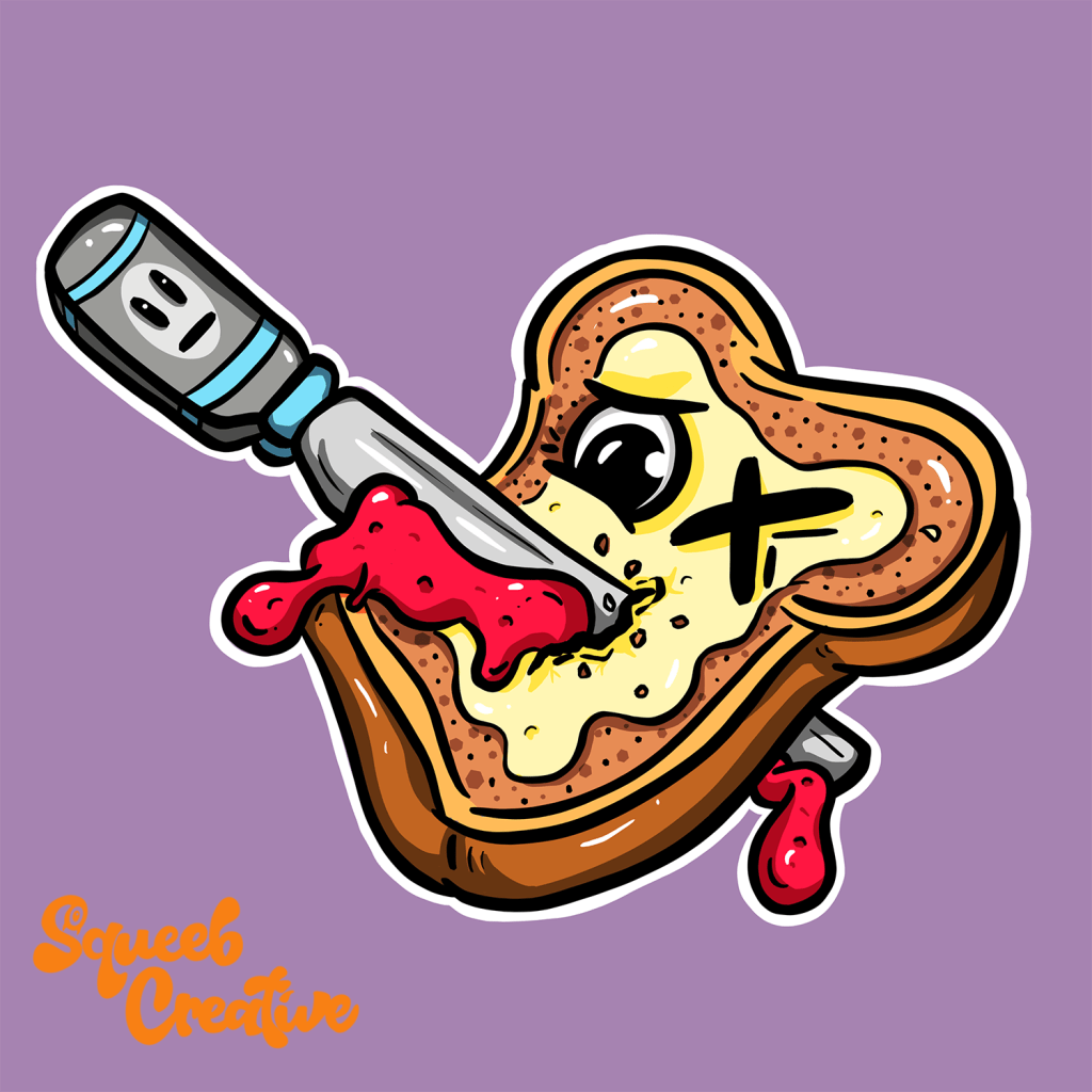 Deadly Jam on Toast with the Butter Knife by Squeeb Creative
