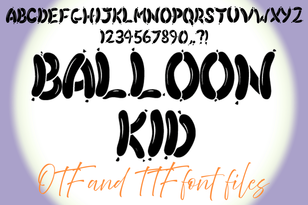 Balloon Cartoon Typeface Lettering ABC Text Font OTF Illustration by  Squeeb Creative 