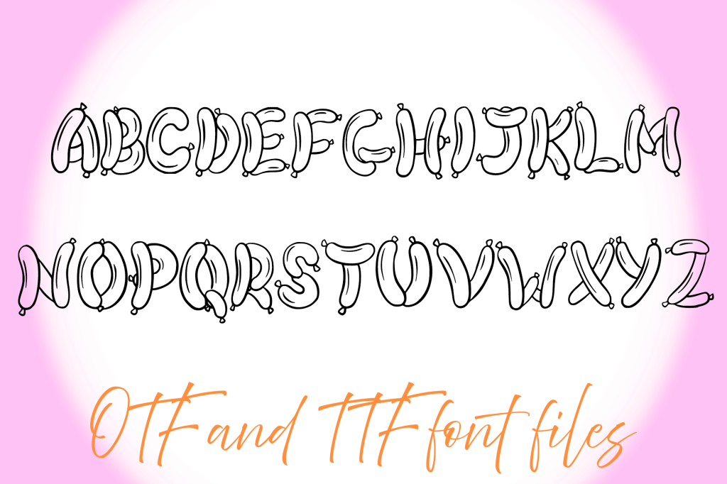 Balloon Cartoon Typeface Lettering ABC Text Font OTF Illustration by  Squeeb Creative 