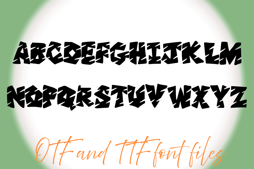 Jungle Print Typeface Lettering ABC Text Font OTF Illustration by Squeeb Creative