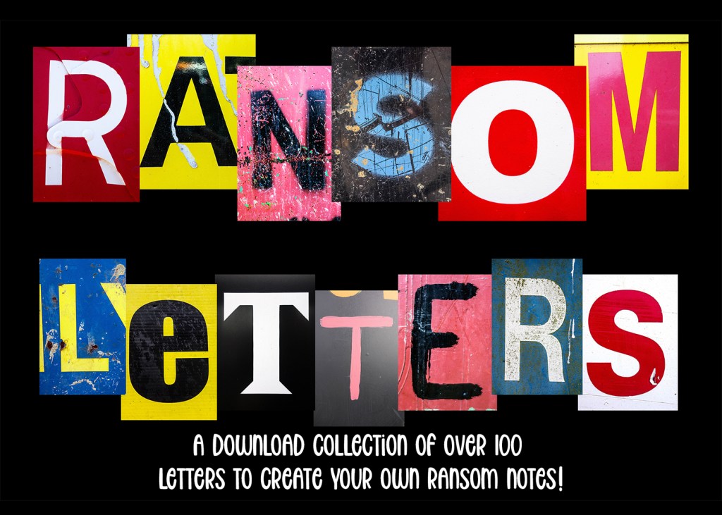 Ransom Retro Typeface Lettering ABC Text Font Note OTF Illustration by Squeeb Creative social