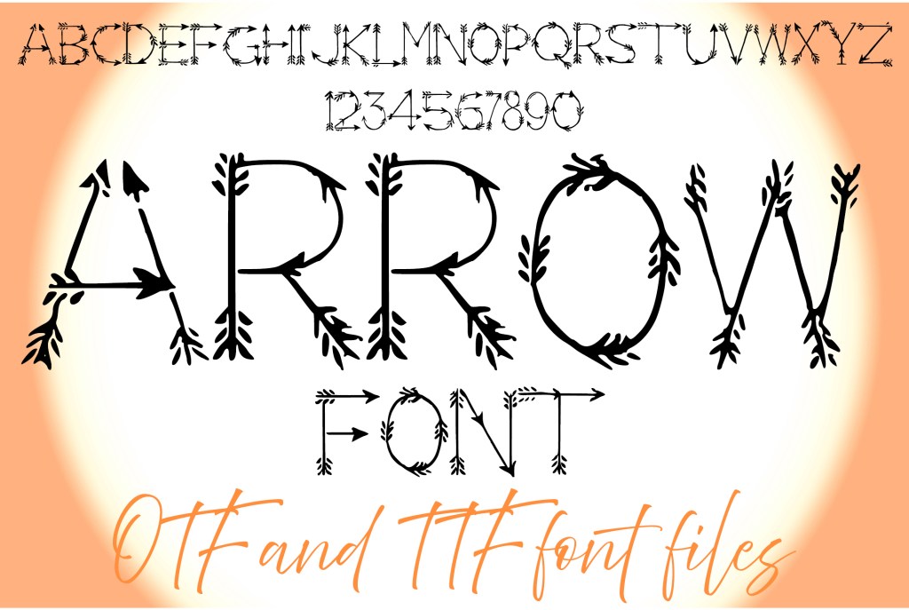 Arrow Lettering ABC Text Font Alphabet Pointing OTF Illustration by Squeeb Creative social