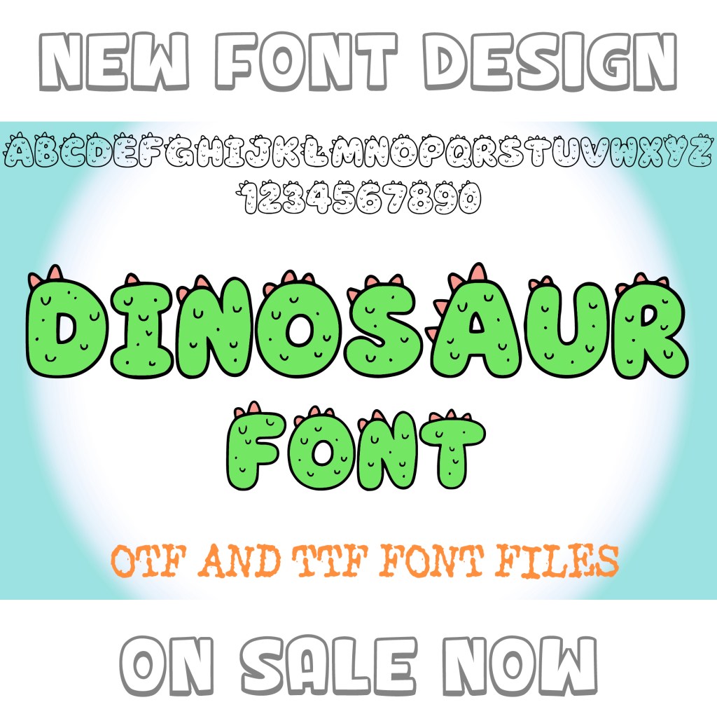 Dinosaur Font Lettering