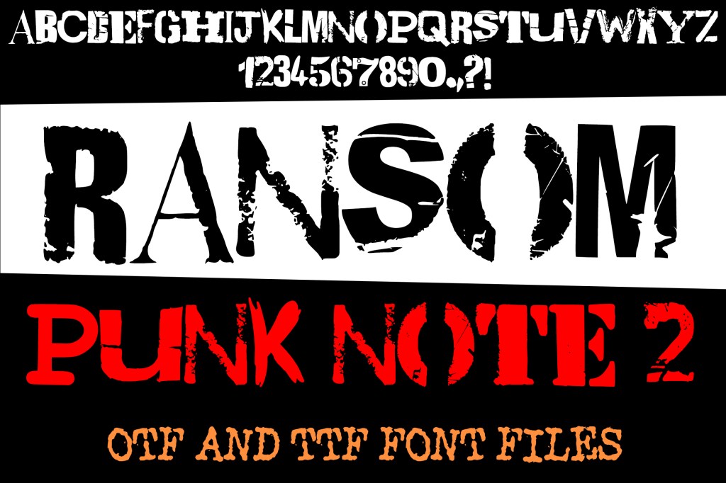 Meet the Ransom Punk Note Font Family: Letters from the&nbsp;Streets