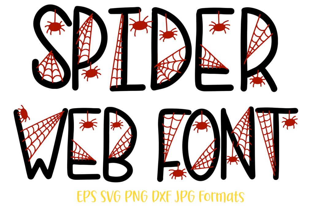 Spider Web Halloween Handmade Font Lettering Download by Squeeb Creaive