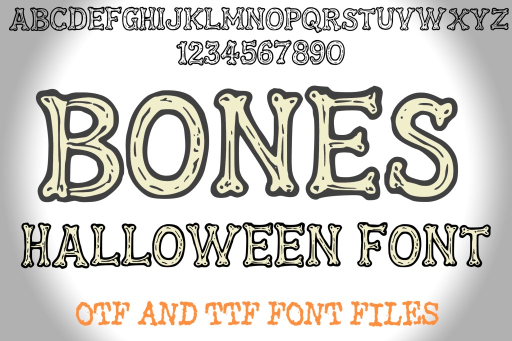 More Halloween Fonts! Bones, Spooky&nbsp;Bones