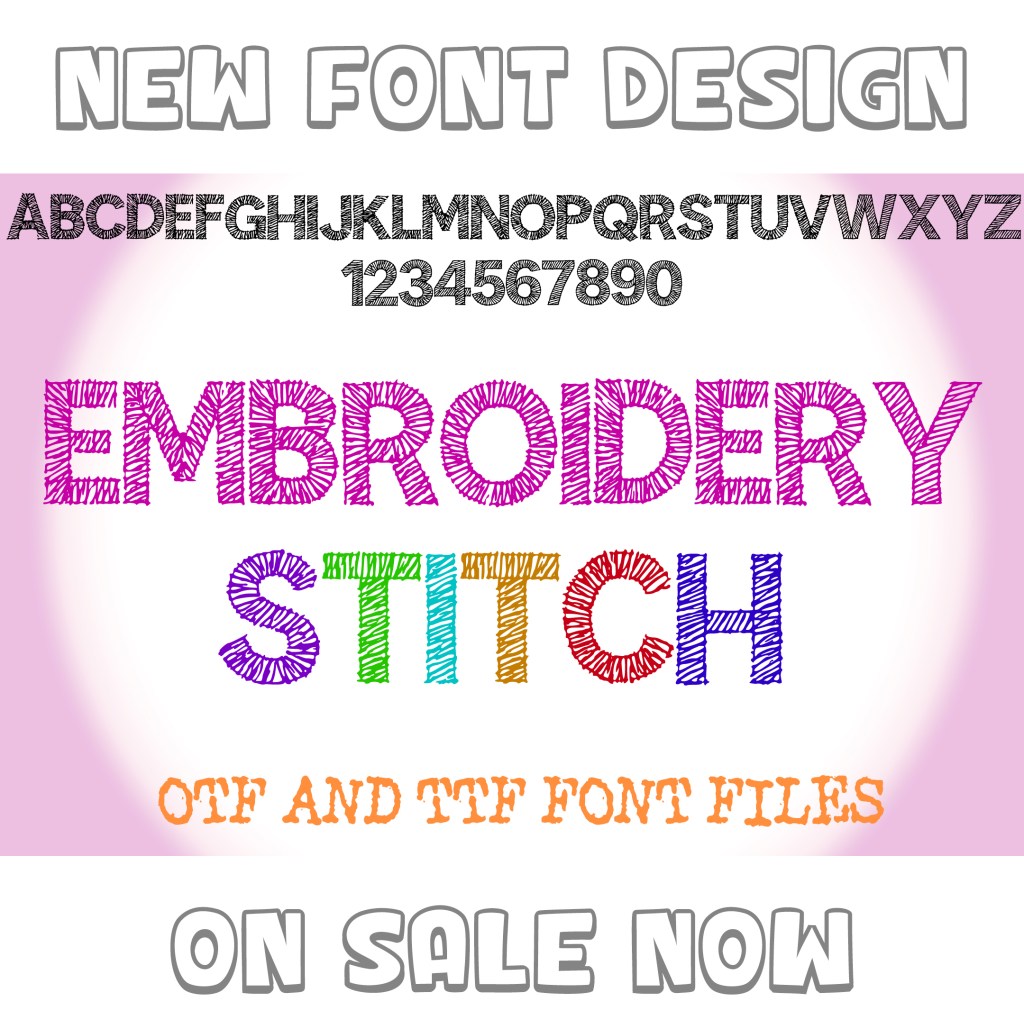 New Typography Font Design – Embroidery&nbsp;Stitch!