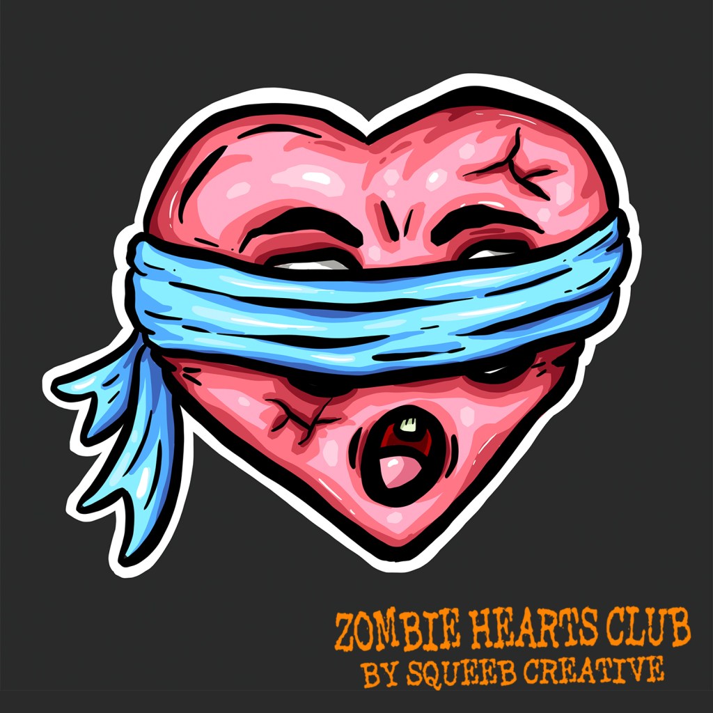Blinded Bob Zombie Hearts CLub by Squeeb Creative