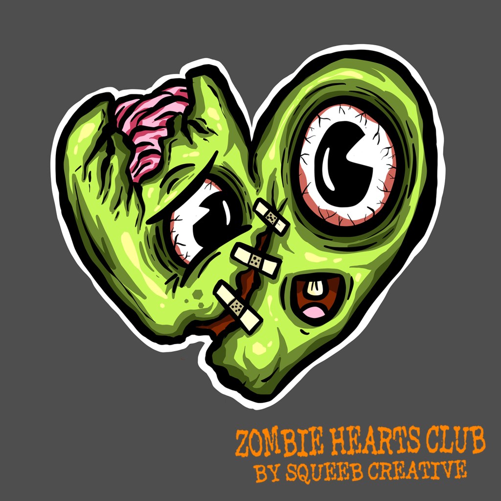 Chegwin Zombie Hearts Club by Squeeb Creative green