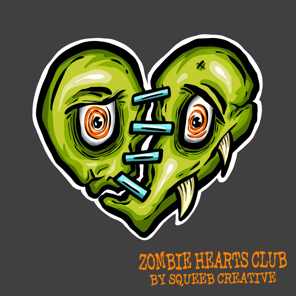Clapped out Craig Zombie Hearts Club by Squeeb Creative green