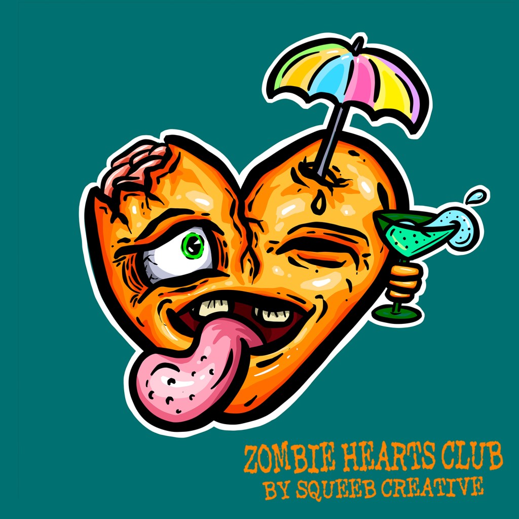 Drunk Charlie Zombie Hearts Club.by Squeeb Creative