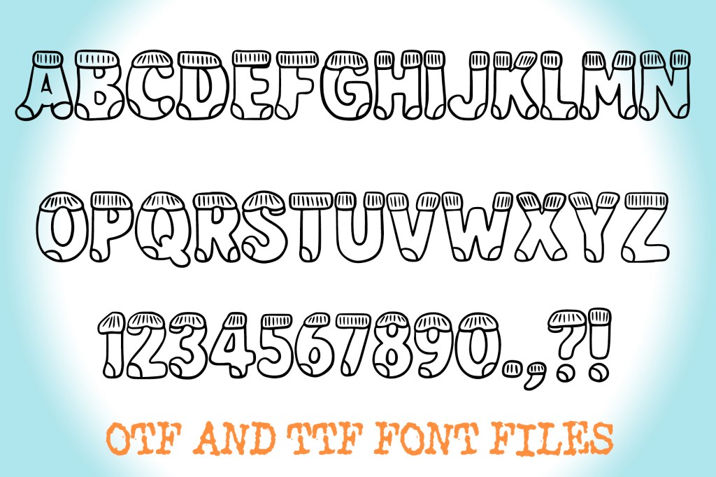 Fabric Socks Alphabet Lettering ABC Text Font OTF by Squeeb Creative