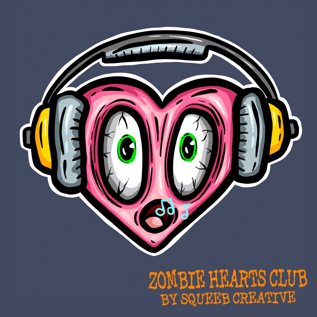 Heather Headphones Zombie Hearts Club by Squeeb Creative