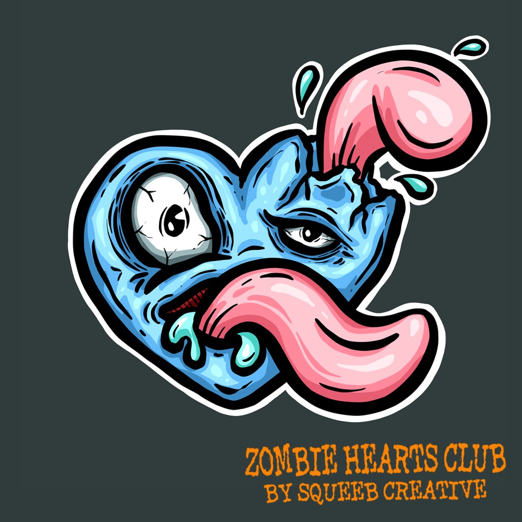 Larry Lick Zombie Hearts Club by Squeeb Creative