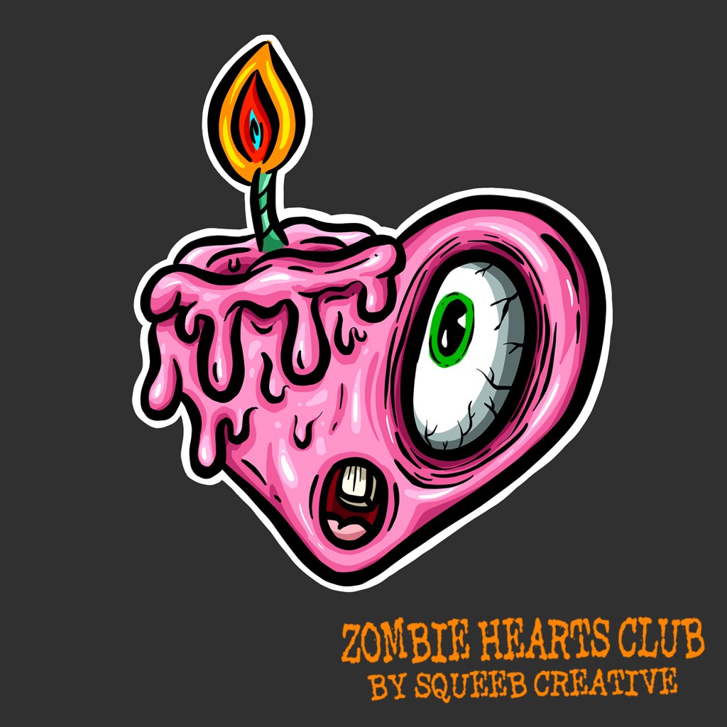 Melting Mary Zombie Hearts Club by Squeeb Creative pink