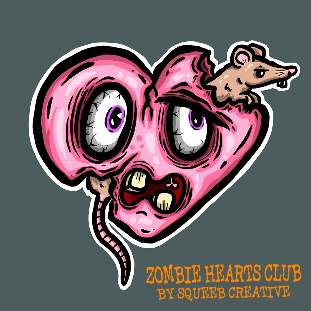 Rat faced Lola Zombie Hearts Club by Squeeb Creative