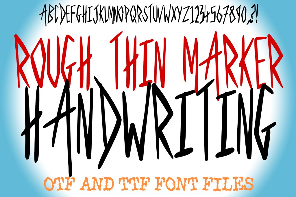 New Typography Font Designs! Rough Punk Pen&nbsp;Markers