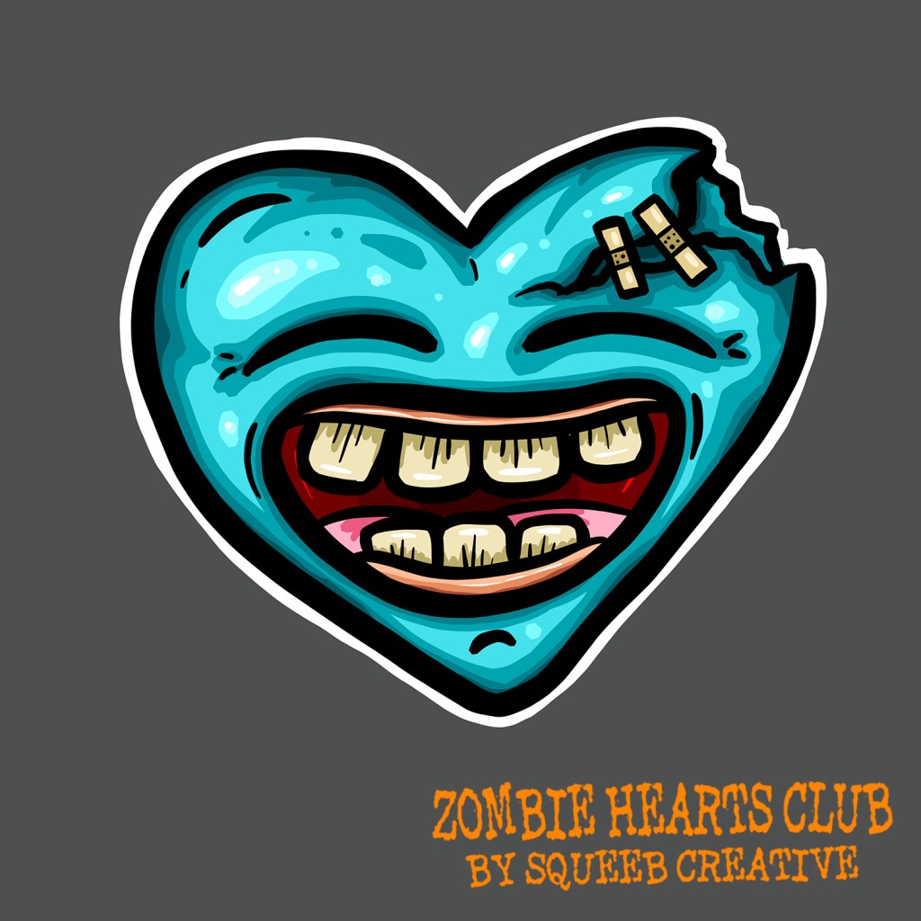 Smiley Michael Zombie Heart Club by Squeeb Creative