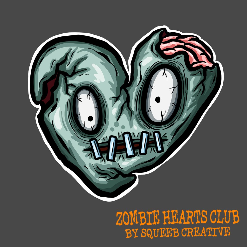Speechless Scott Zombie Hearts Club by Squeeb Creative blue
