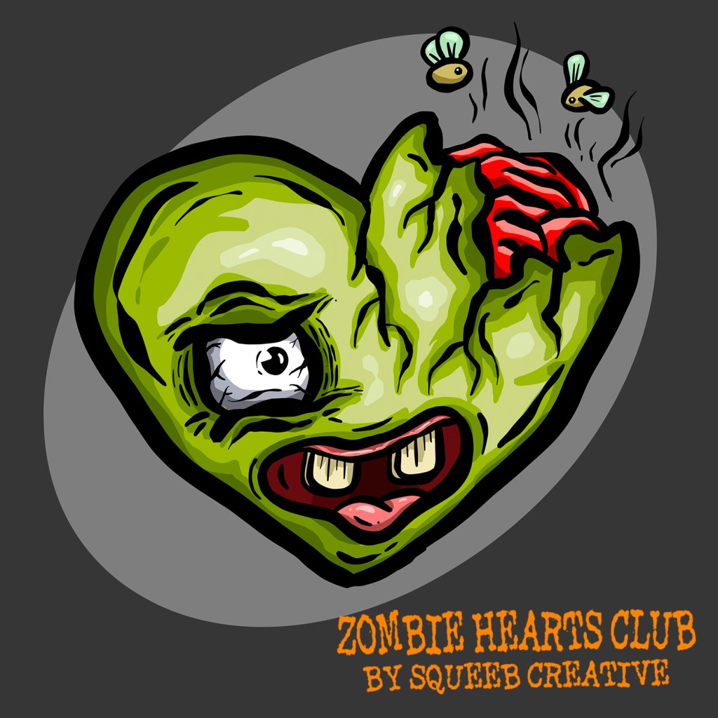Stinky Eileen Zombie Heart Club by Squeeb Creative green